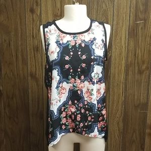 Floral sleeveless top